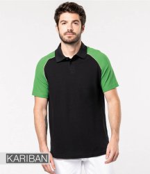 KB226 Kariban Baseball Cotton Piqué Polo Shirt