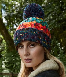 BB486 Beechfield Corkscrew Pom Pom Beanie