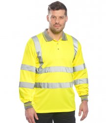 PW059 Portwest Hi-Vis Long Sleeve Polo Shirt