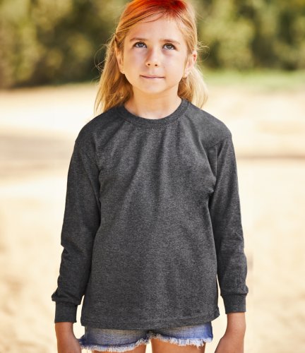 SS21B Fruit of the Loom Kids Long Sleeve Value T-shirt