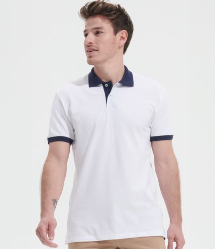 11369 SOL'S Prince Contrast Cotton Piqu Polo Shirt