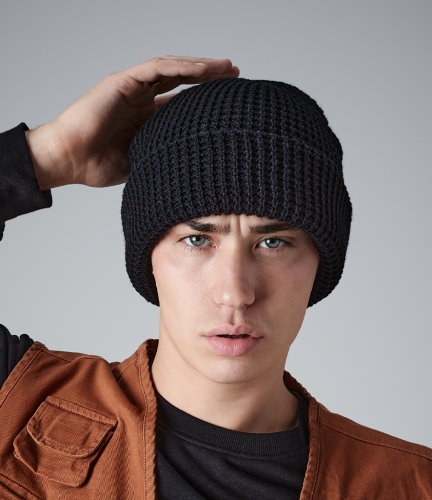 BB422 Beechfield Classic Waffle Knit Beanie