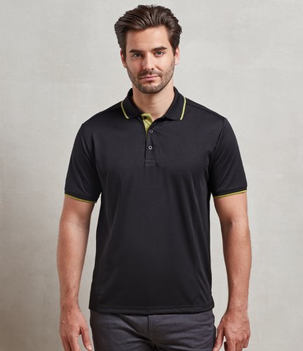 PR618 Premier Contrast Coolchecker Polo Shirt