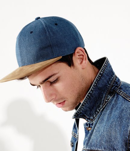 Beechfield Suede Peak Snapback Cap