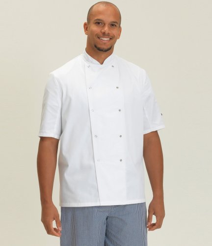 Dennys Short Sleeve Press Stud Chef's Jacket