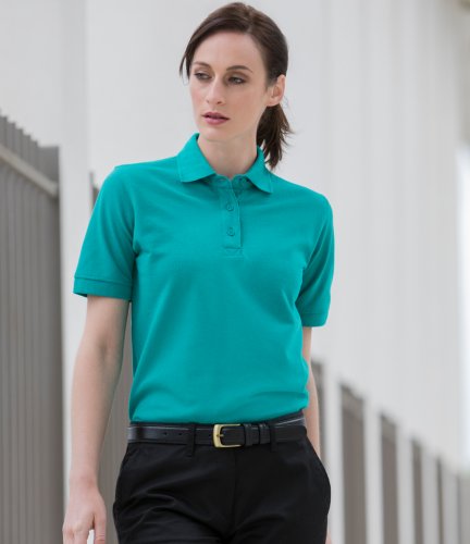 Henbury Ladies Poly/Cotton Piqu Polo Shirt