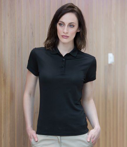 Henbury Ladies Stretch Microfine Piqu Polo Shirt