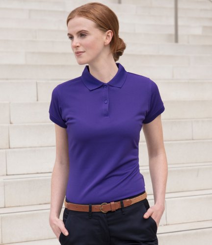 Henbury Ladies Coolplus Wicking Piqu Polo Shirt