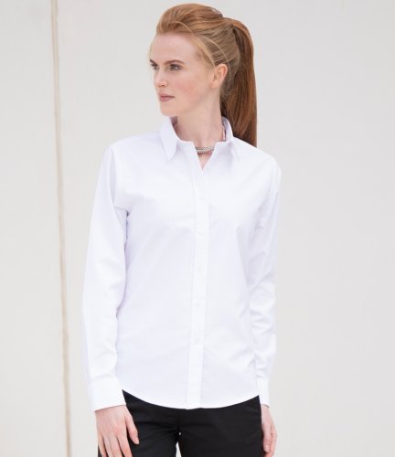 Henbury Ladies Long Sleeve Classic Oxford Shirt