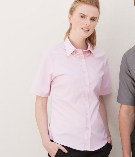 Henbury Ladies Short Sleeve Classic Oxford Shirt