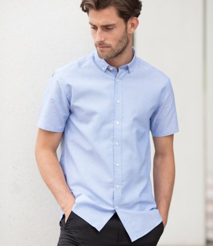 Henbury Modern Short Sleeve Regular Fit Oxford Shirt