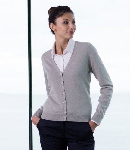 Henbury Ladies Lightweight V Neck Cardigan