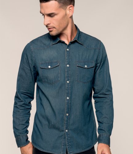 Kariban Long Sleeve Denim Shirt