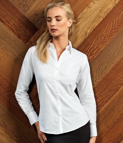 Premier Ladies Signature Long Sleeve Oxford Shirt