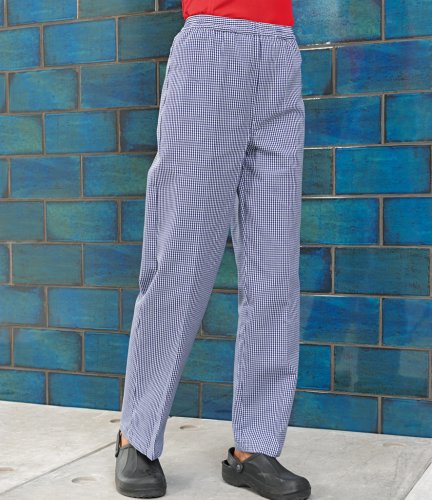 Premier Pull On Chef's Check Trousers