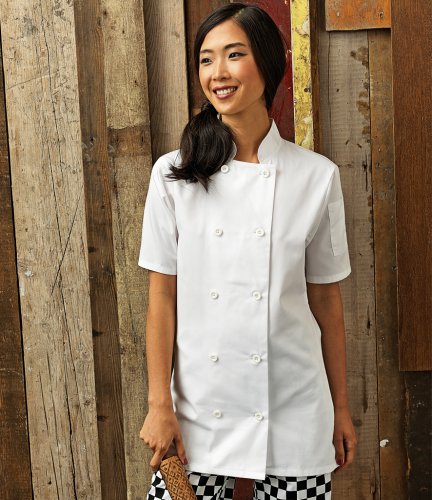 Premier Ladies Short Sleeve Chef's Jacket