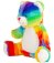 MM555 Mumbles Zippie Rainbow Bear